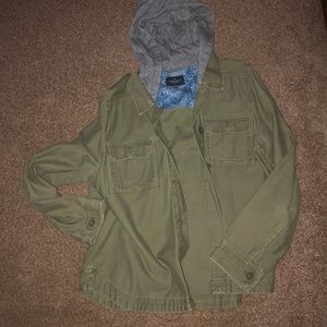 Army green button up shirt/light jacket.
